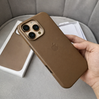 Case em couro  Magnética MagSafe Para iPhone