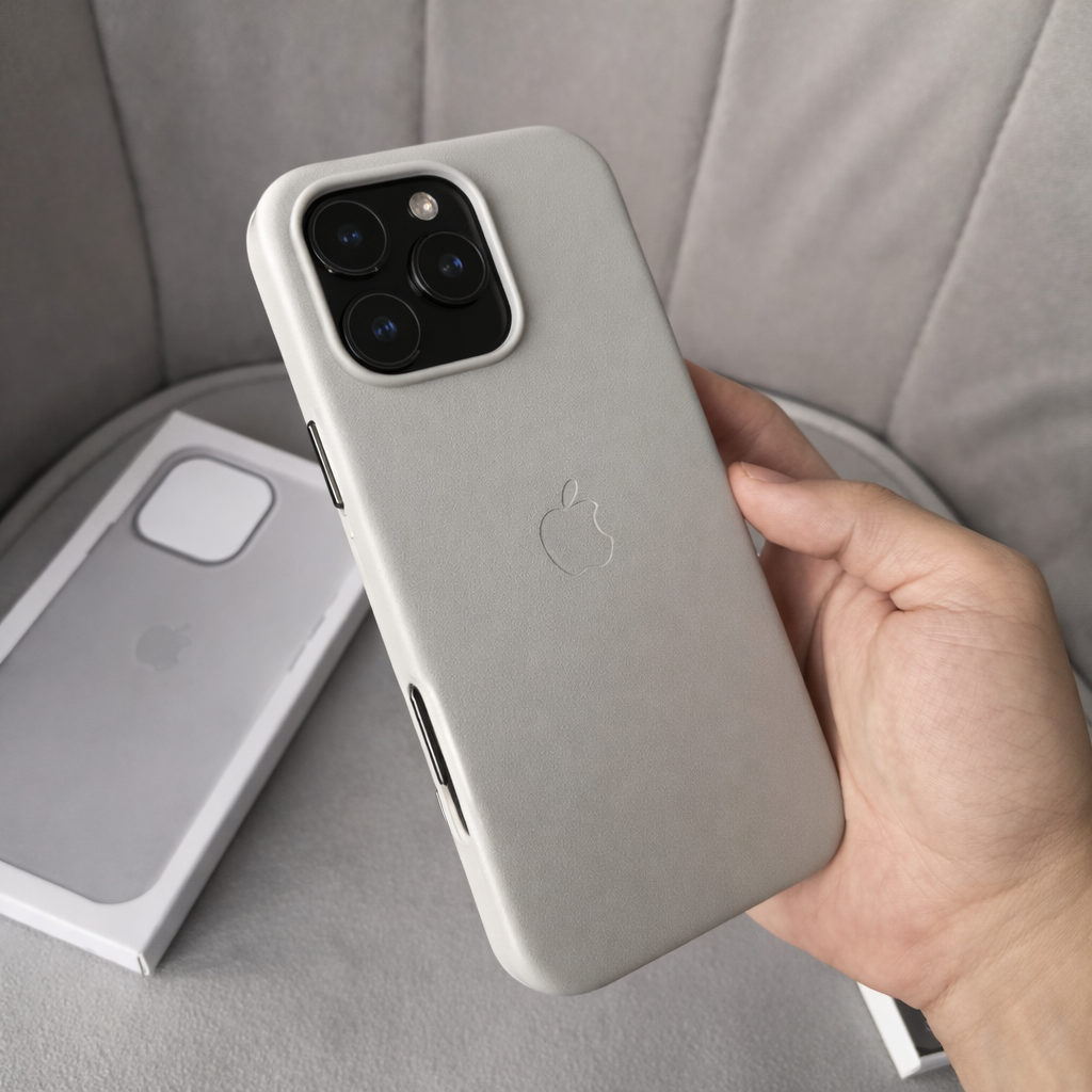 Case em couro  Magnética MagSafe Para iPhone