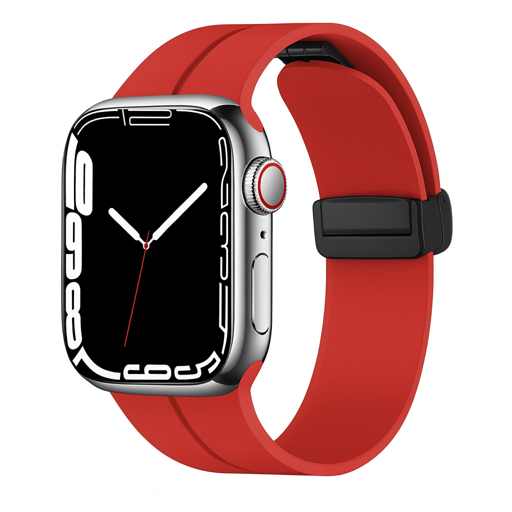 Pulseira de Silicone com Fecho Magnético para Apple Watch