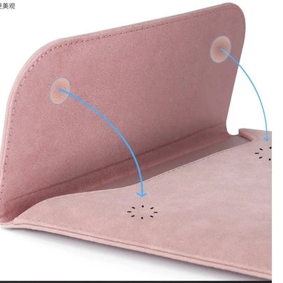 2 Em 1 Bolsa Para Laptop De Camurça Macia Macbook Pro 13.3 14 15.6 Polegada Manga Capa Flip Impermeável