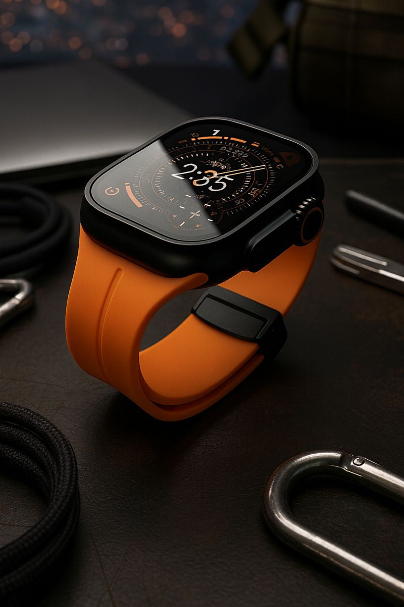 Pulseira de Silicone com Fecho Magnético para Apple Watch