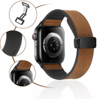 Pulseira Premium em Couro com Fecho Magnético para Apple Watch