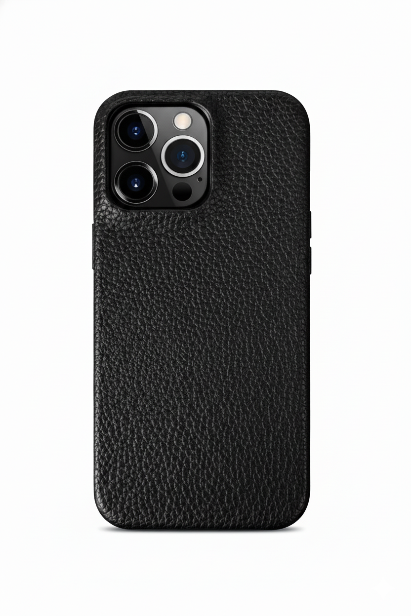 Case Premium Orbe Eclipse – Couro Texturizado para iPhone