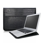 Capa flip de couro de crocodilo para laptop, capa para macbook air 13 14 15 16 tamanhos m5 m4 m3 m2 chip mac book pro capa acessórios