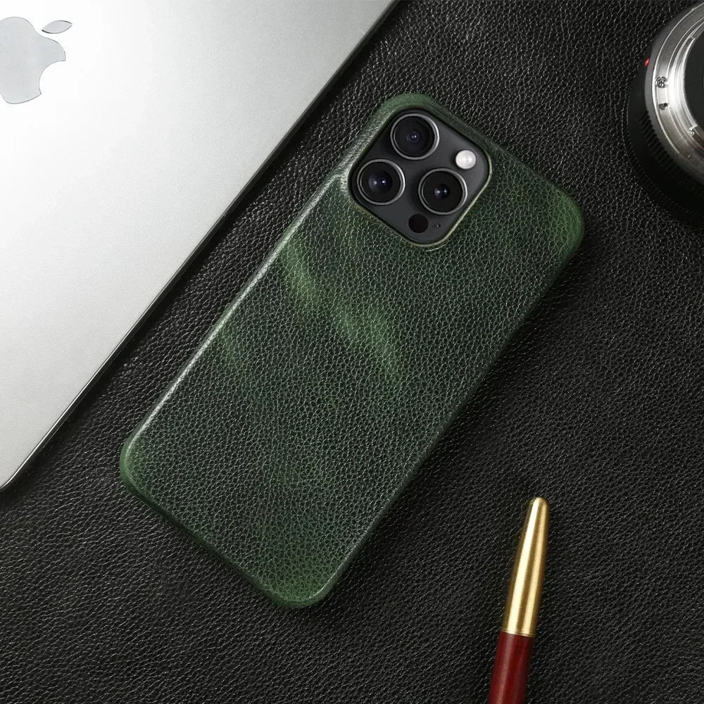 Capa de couro genuíno durável para iphone15pro max 14 pro 13 12mini 11 capa de telefone móvel à prova de choque volta proteger coque etui