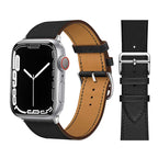 Pulseiras de relógio de couro para apple watch band 46mm 44mm 49mm 45mm 42mm 40mm 38/41mm pulseira iwatch série 10-ultra 9-8-7-6-5-4-3-SE