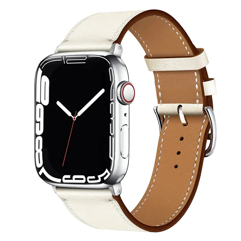 Pulseiras de relógio de couro para apple watch band 46mm 44mm 49mm 45mm 42mm 40mm 38/41mm pulseira iwatch série 10-ultra 9-8-7-6-5-4-3-SE
