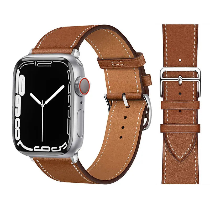 Pulseiras de relógio de couro para apple watch band 46mm 44mm 49mm 45mm 42mm 40mm 38/41mm pulseira iwatch série 10-ultra 9-8-7-6-5-4-3-SE
