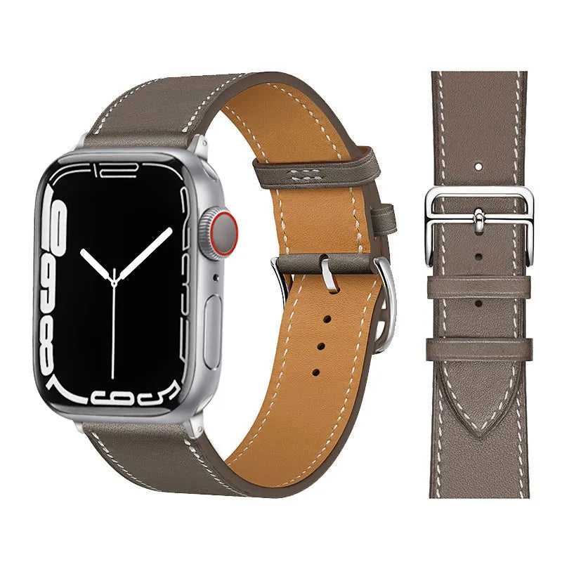Pulseiras de relógio de couro para apple watch band 46mm 44mm 49mm 45mm 42mm 40mm 38/41mm pulseira iwatch série 10-ultra 9-8-7-6-5-4-3-SE