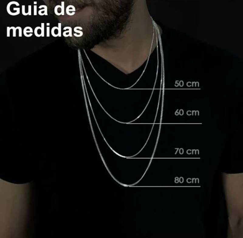 Medalha São Bento Duplaface + Cordão Baiano Aço Inoxidavel Prateado 45/60/70cm