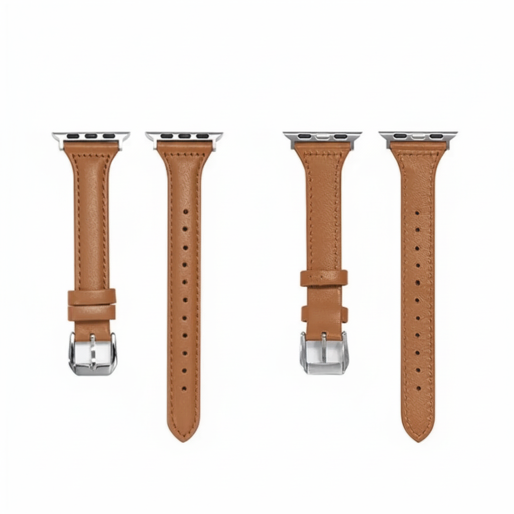 Pulseira De Relógio Feminina De Couro Silm Para Apple Watch