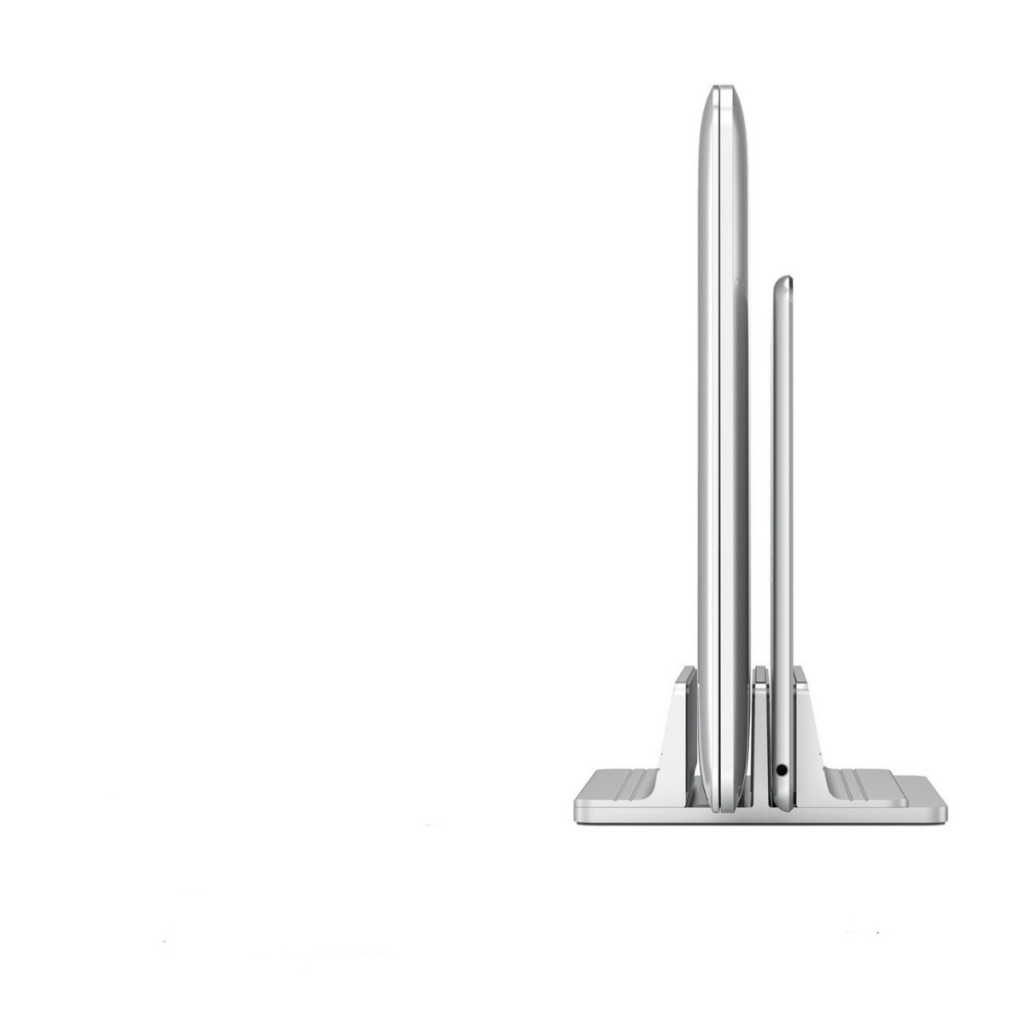 Suporte De Mesa Aluminio Vertical Duplo Ajustável Para Notebook Tablte ZH005-B