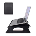 Capa Para Notebook Stand Macia De Couro PU Macbook Air Pro 13,3 e 15-16,2 Polegadas Bolsa
