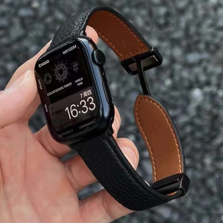 Pulseira Magnética em Couro Premium para Apple Watch