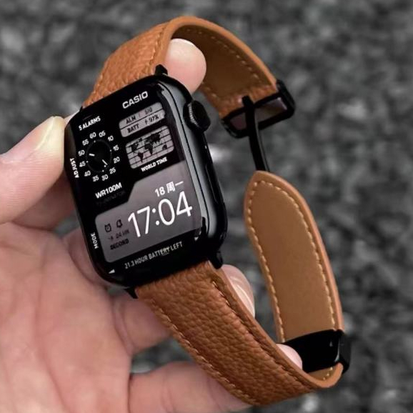 Pulseira Magnética em Couro Premium para Apple Watch