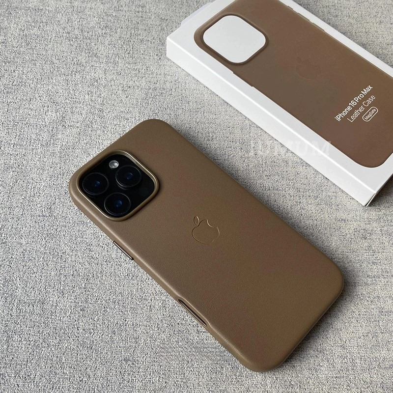 Case em couro  Magnética MagSafe Para iPhone