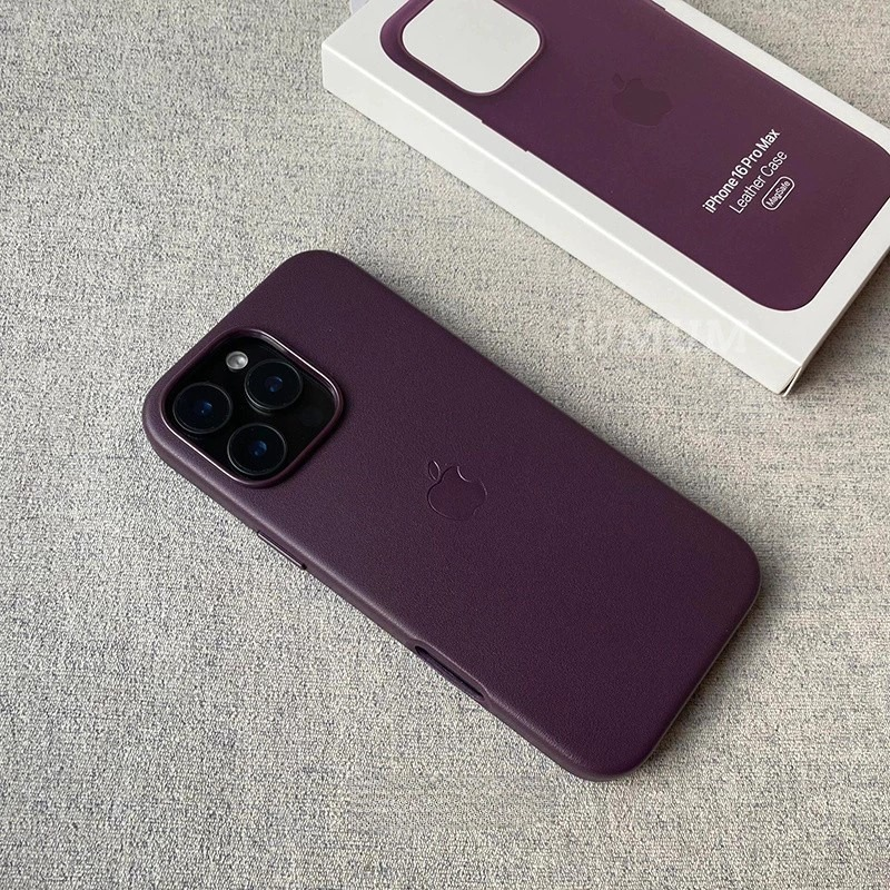 Case em couro  Magnética MagSafe Para iPhone