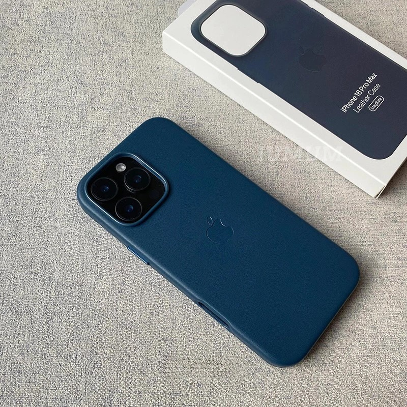 Case em couro  Magnética MagSafe Para iPhone