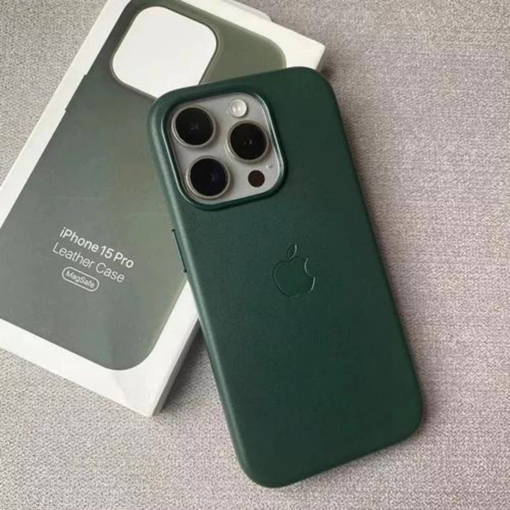 Case em couro  Magnética MagSafe Para iPhone