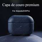 Capa De Couro De Vaca Genuíno Para AirPods Pro2 Premium Fone De Ouvido 4 Negócios High-end Volta Escudo AirPods Pro3