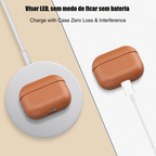 Couro Genuíno Para AirPods Pro 2 Capa Protetora De Pele De Luxo Real 2a Geração Brown Black Color para AirPods 4