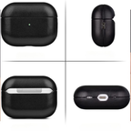 Couro Genuíno Para AirPods Pro 2 Capa Protetora De Pele De Luxo Real 2a Geração Brown Black Color para AirPods 4