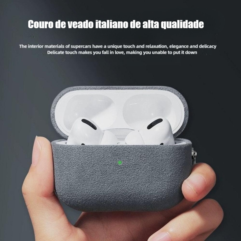 Capa Protetora Italiana De Couro De Luxo Para AirPods Pro3 Geração De Fones De Ouvido AirPods pro2