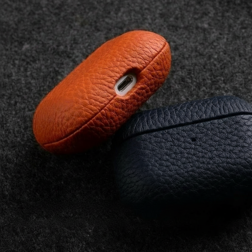 Capa De Couro De Vaca Genuíno Para AirPods Pro2 Premium Fone De Ouvido 4 Negócios High-end Volta Escudo AirPods Pro3