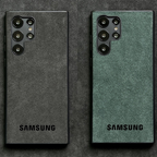 Capa De Camurça De Couro Alcantara Premium Para Samsung Galaxy S25 Ultra S24 S23 S25Edge Note 20 S22 Plus S21 S20 FE A16