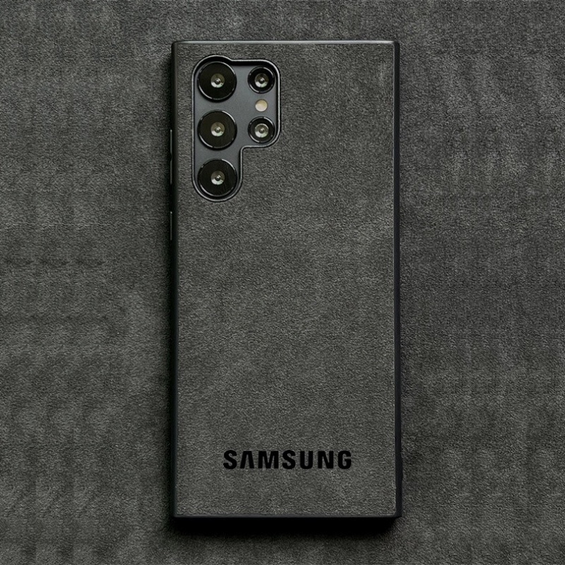 Capa De Camurça De Couro Alcantara Premium Para Samsung Galaxy S25 Ultra S24 S23 S25Edge Note 20 S22 Plus S21 S20 FE A16