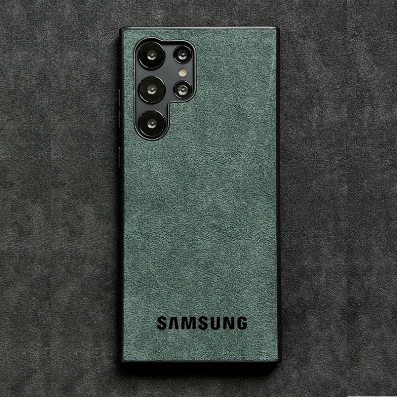 Capa De Camurça De Couro Alcantara Premium Para Samsung Galaxy S25 Ultra S24 S23 S25Edge Note 20 S22 Plus S21 S20 FE A16
