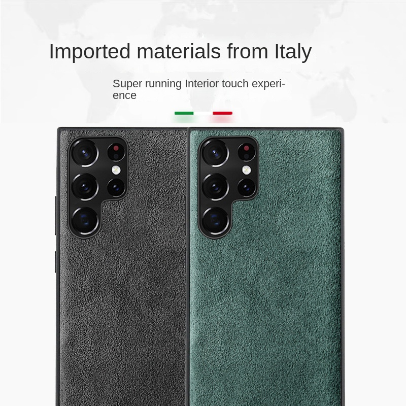 Capa De Camurça De Couro Alcantara Premium Para Samsung Galaxy S25 Ultra S24 S23 S25Edge Note 20 S22 Plus S21 S20 FE A16