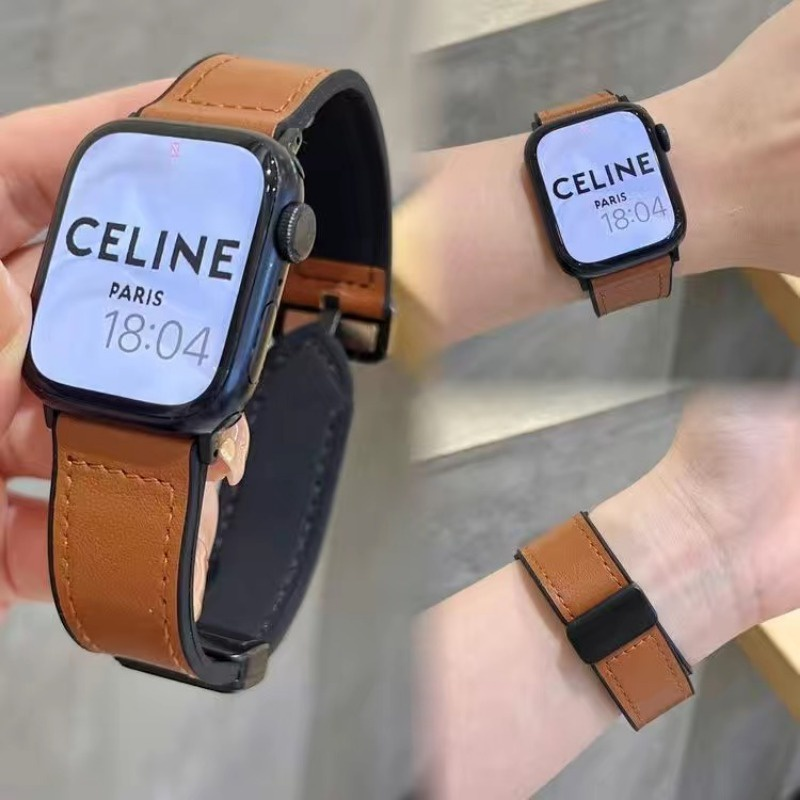 Pulseira Magnética em Couro Premium para Apple Watch