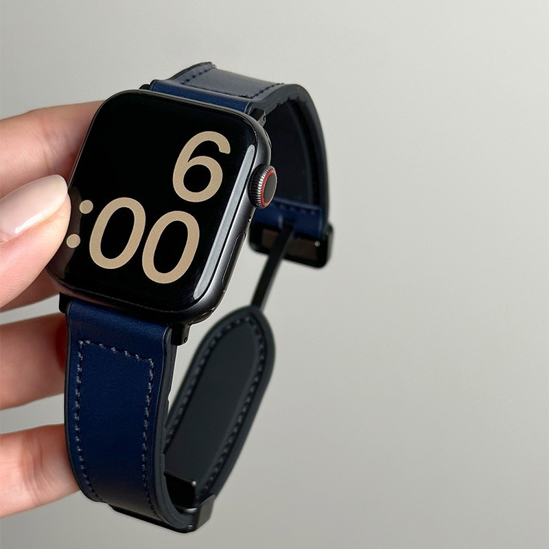 Pulseira Magnética em Couro Premium para Apple Watch