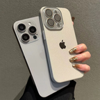 Capa Luxuosa De Textura De Couro Para iPhone 16 15 14 13 12 11 Pro Max Proteção De Lente De Câmera De Vidro À Prova De C