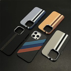 Capa Magnética Texturizada De Fibra De Carbono Ultrafina Para IPhone 16 15 14 13 Pro Max Lente De Liga Rígida PC