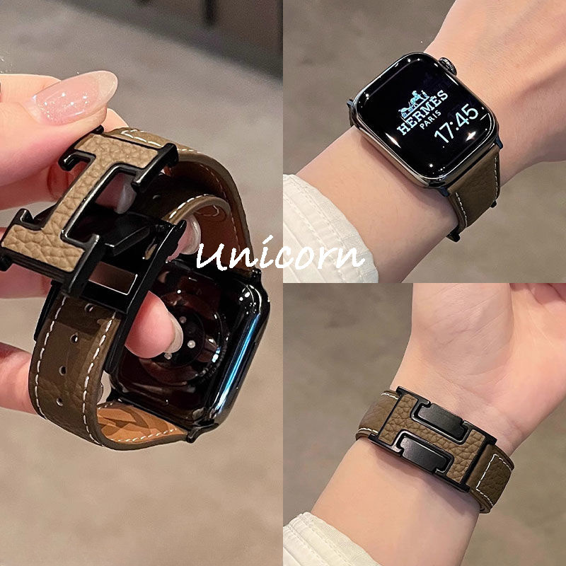 Pulseira De Couro Para Apple Watch - Fivela Magnética IWatch Série 10 9 8 7 6