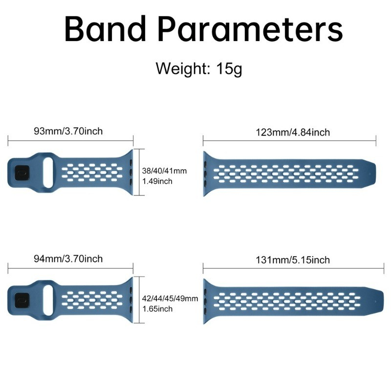 Pulseira De Silicone Respirável Para Apple Watch 10 42mm 46mm Ultra 2 49mm Macia Esportiva À Prova De Suor iWatch 45mm 4