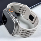 Pulseira De Silicone Respirável Para Apple Watch 10 42mm 46mm Ultra 2 49mm Macia Esportiva À Prova De Suor iWatch 45mm 4