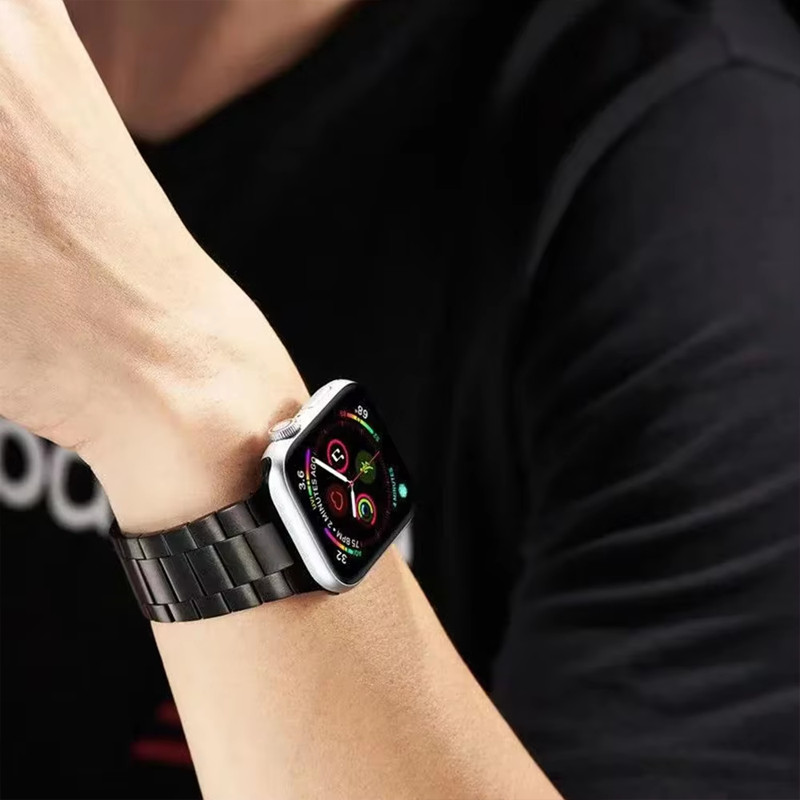 Pulseira De Aço Inoxidável Para Apple 