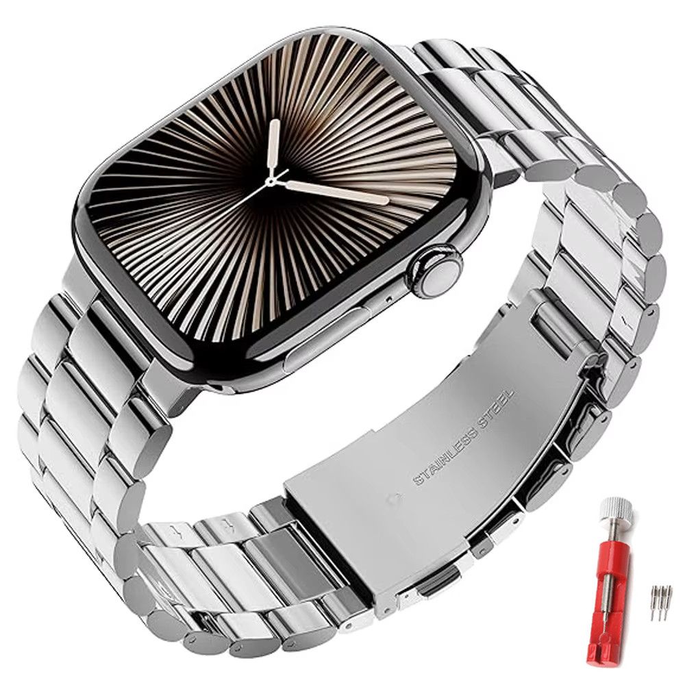 Pulseira De Aço Inoxidável Para Apple 