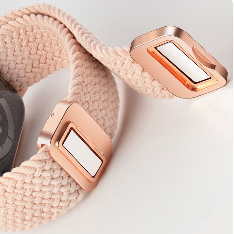 Pulseira De Magnética Elástico Nailon Para IWatch Apple Watch SE Ultra 3 2 Series 11 10 9 8 7 49 46 45 44 42 41 40 38mm