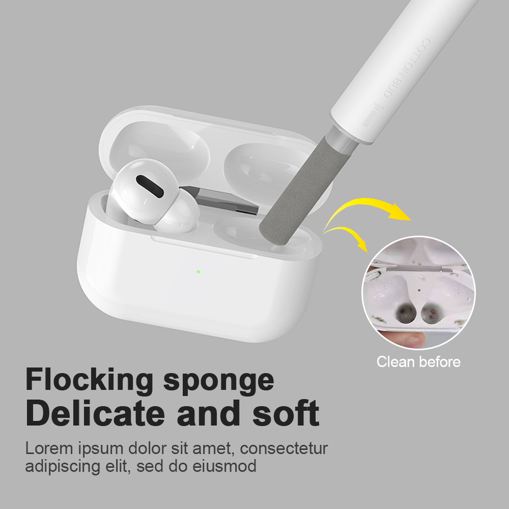 Ferramenta De Limpeza De Fones De Ouvido , Estojo Caneta Escova Limpa Para Xiaomi Airdots 3Pro Airpods Pro 3 2 1
